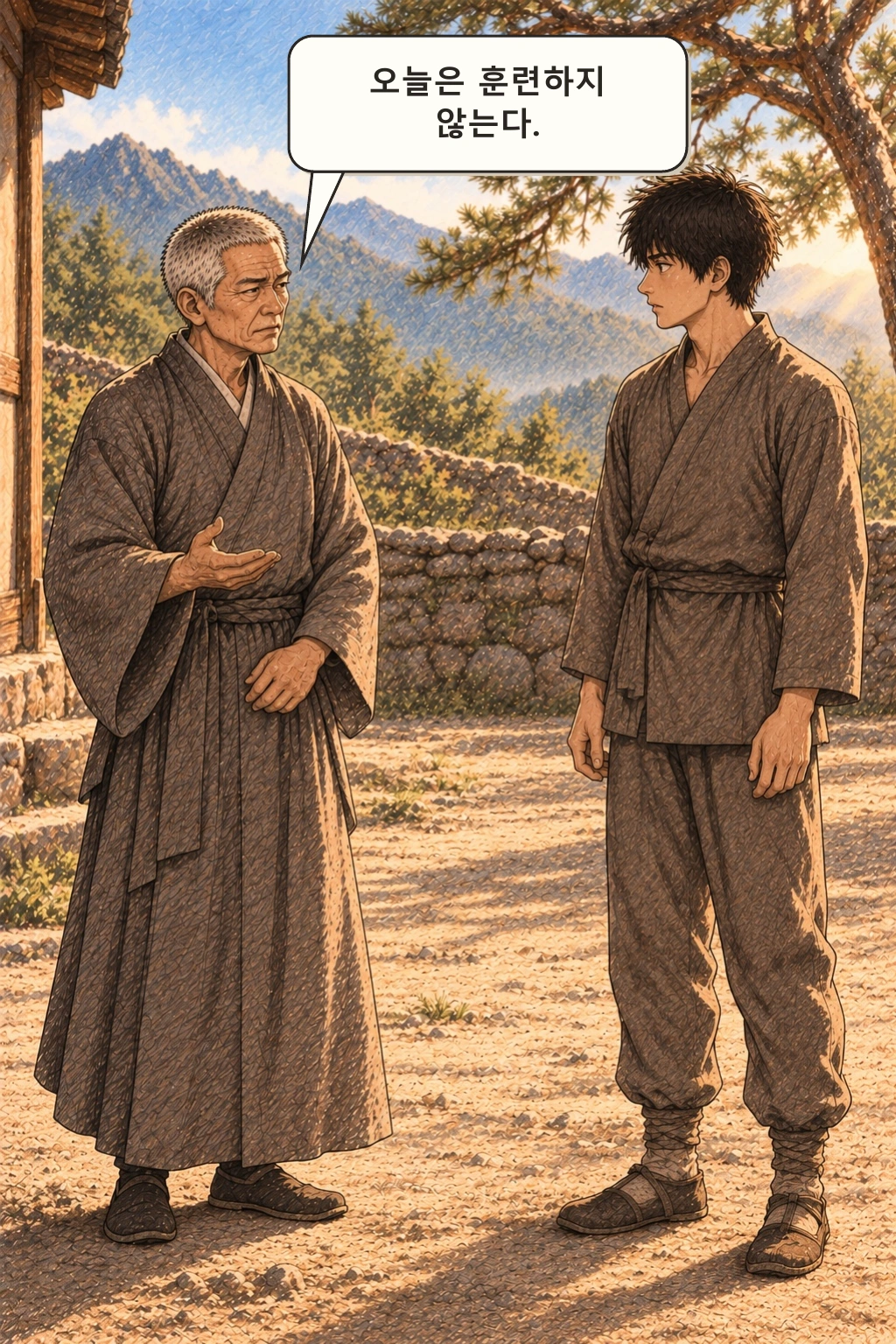 명진 “오늘은 훈련하지 않는다.”