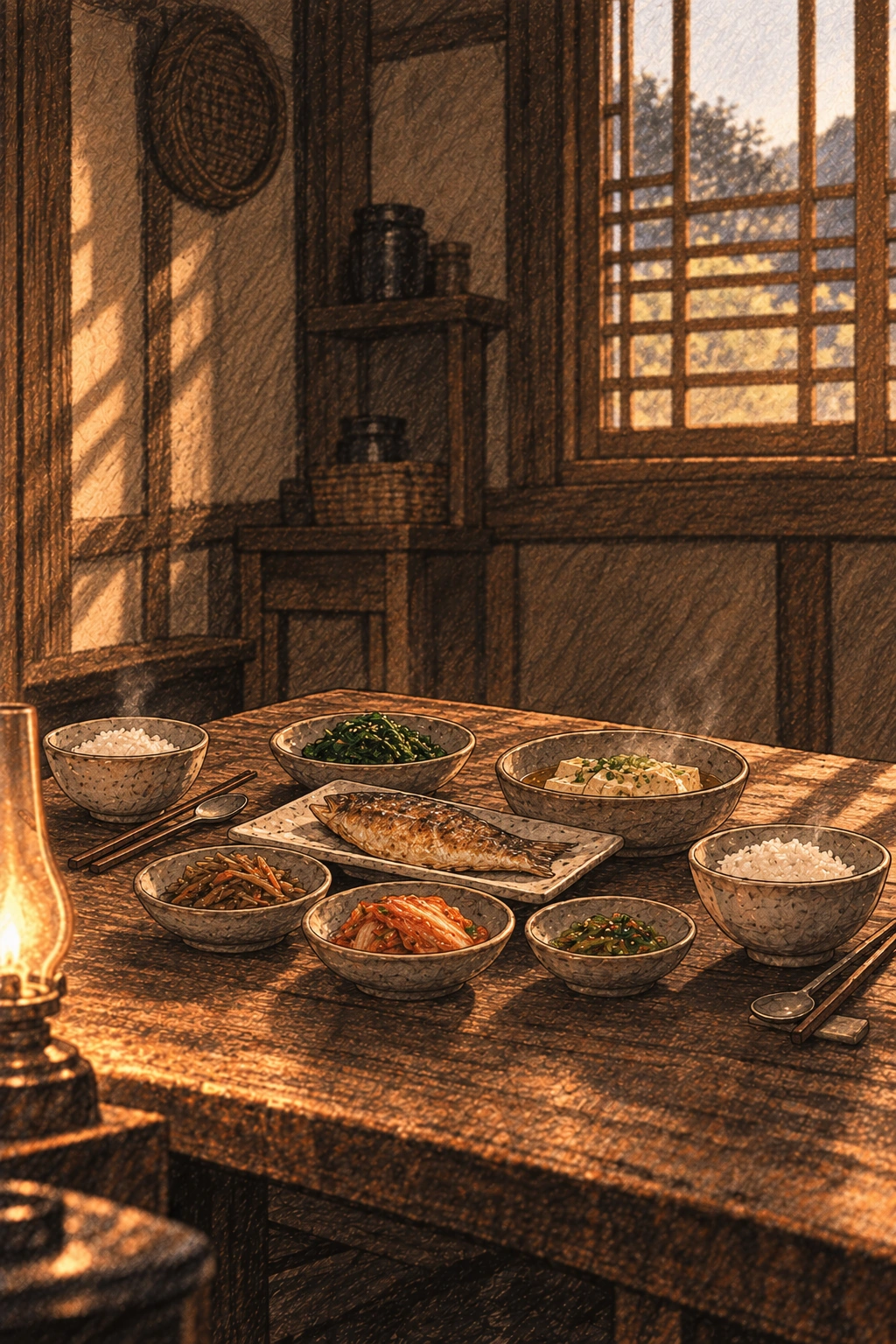 평소보다 푸짐한 밥상이 놓인다.