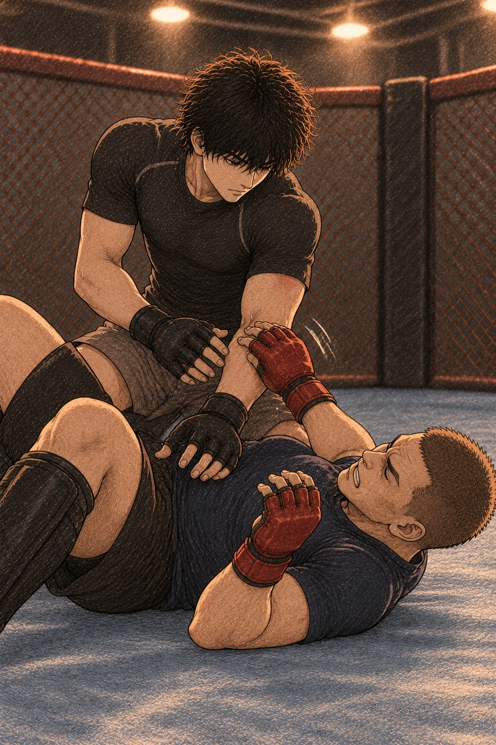 상대가 패배 신호를 보내자 도윤이 즉시 놓는다.