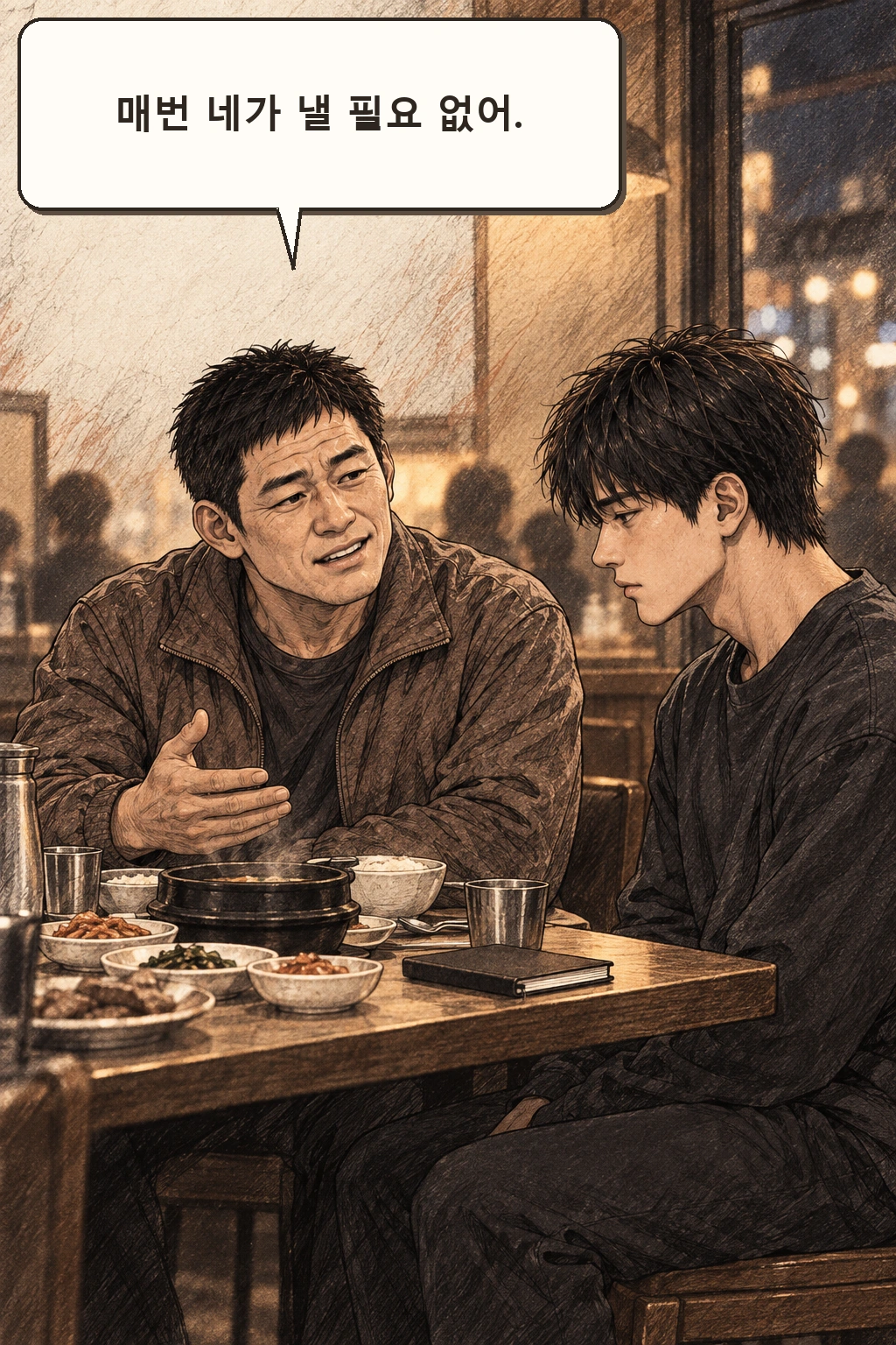 태식 “매번 네가 낼 필요 없어.”