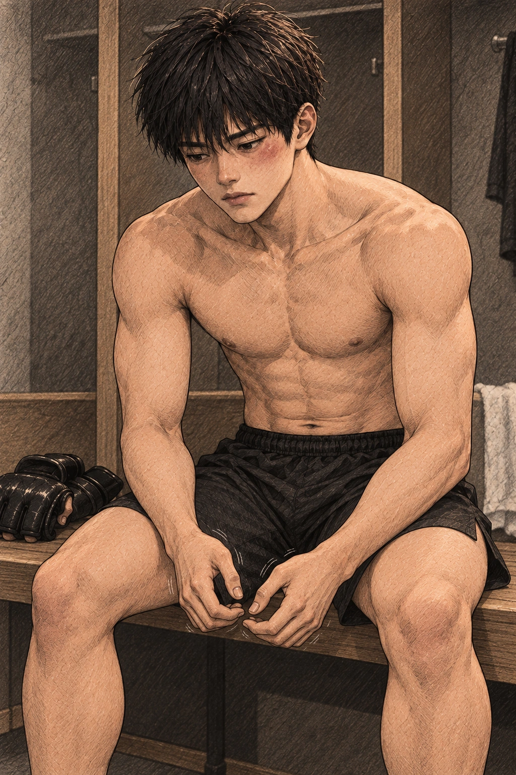대기실에서 장갑을 벗긴 손이 떨린다.