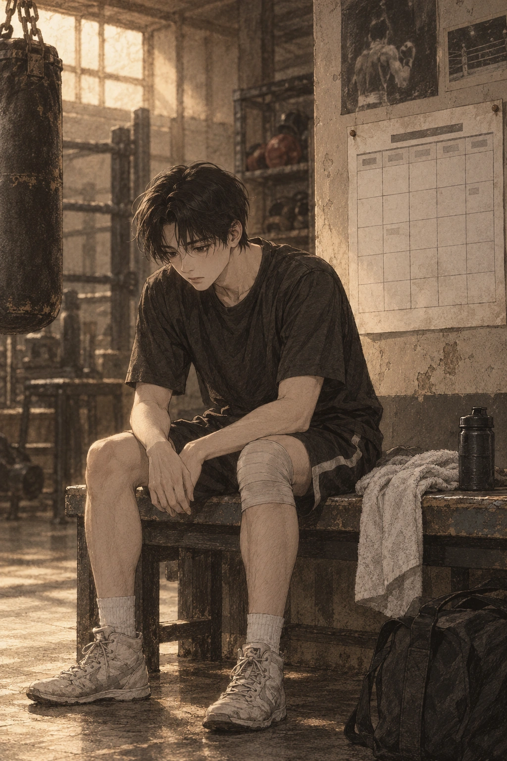 과거, 동생의 부상과 출전 일정이 겹친다.