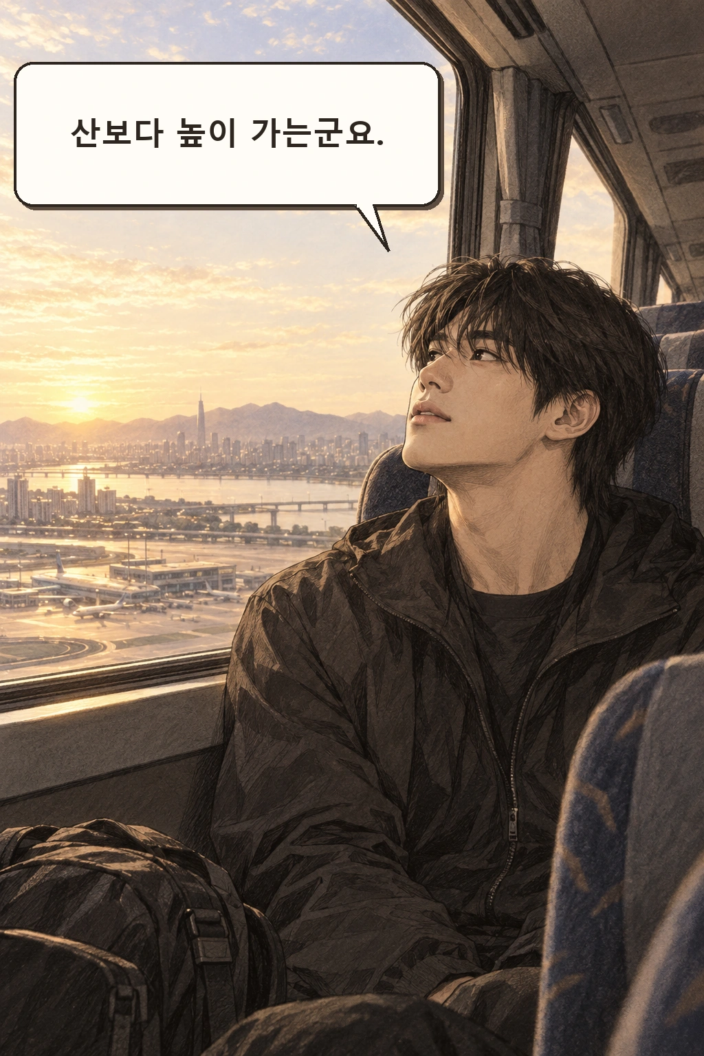 도윤 “산보다 높이 가는군요.”