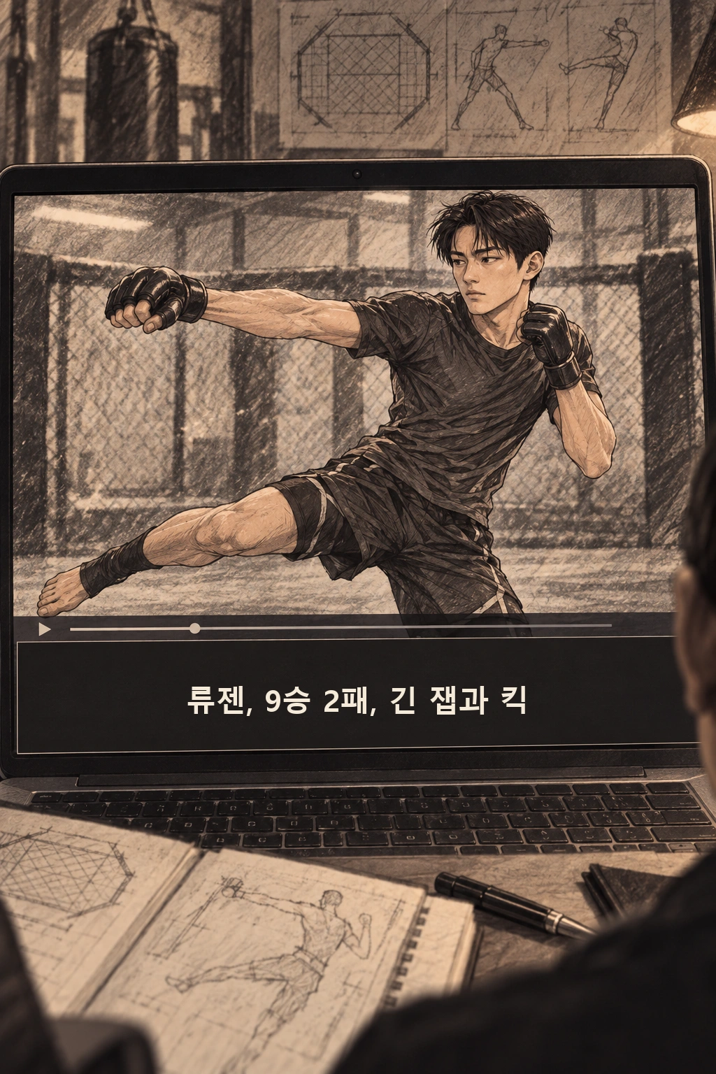 8강 상대 ‘류젠, 9승 2패, 긴 잽과 킥’ 영상.