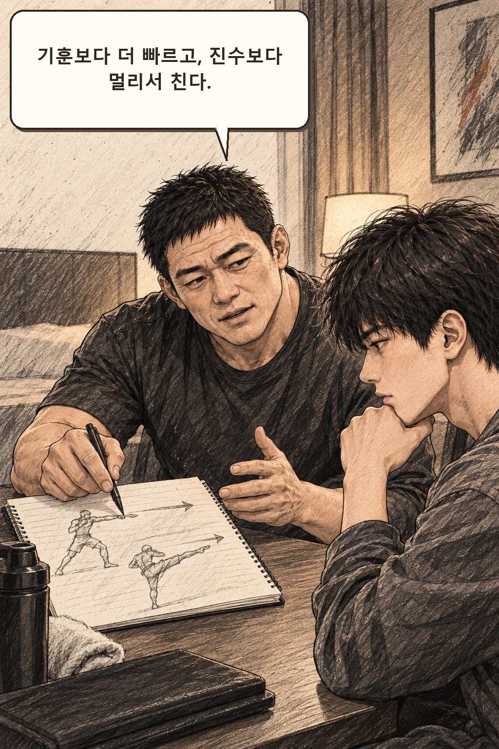 태식 “기훈보다 더 빠르고, 진수보다 멀리서 친다.”
