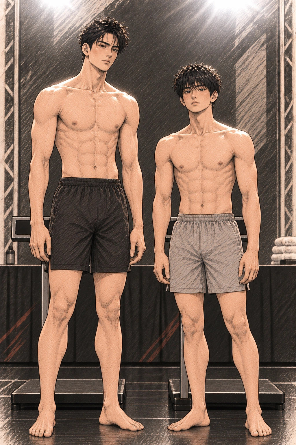 플래시 속 두 선수의 키와 리치 차이.